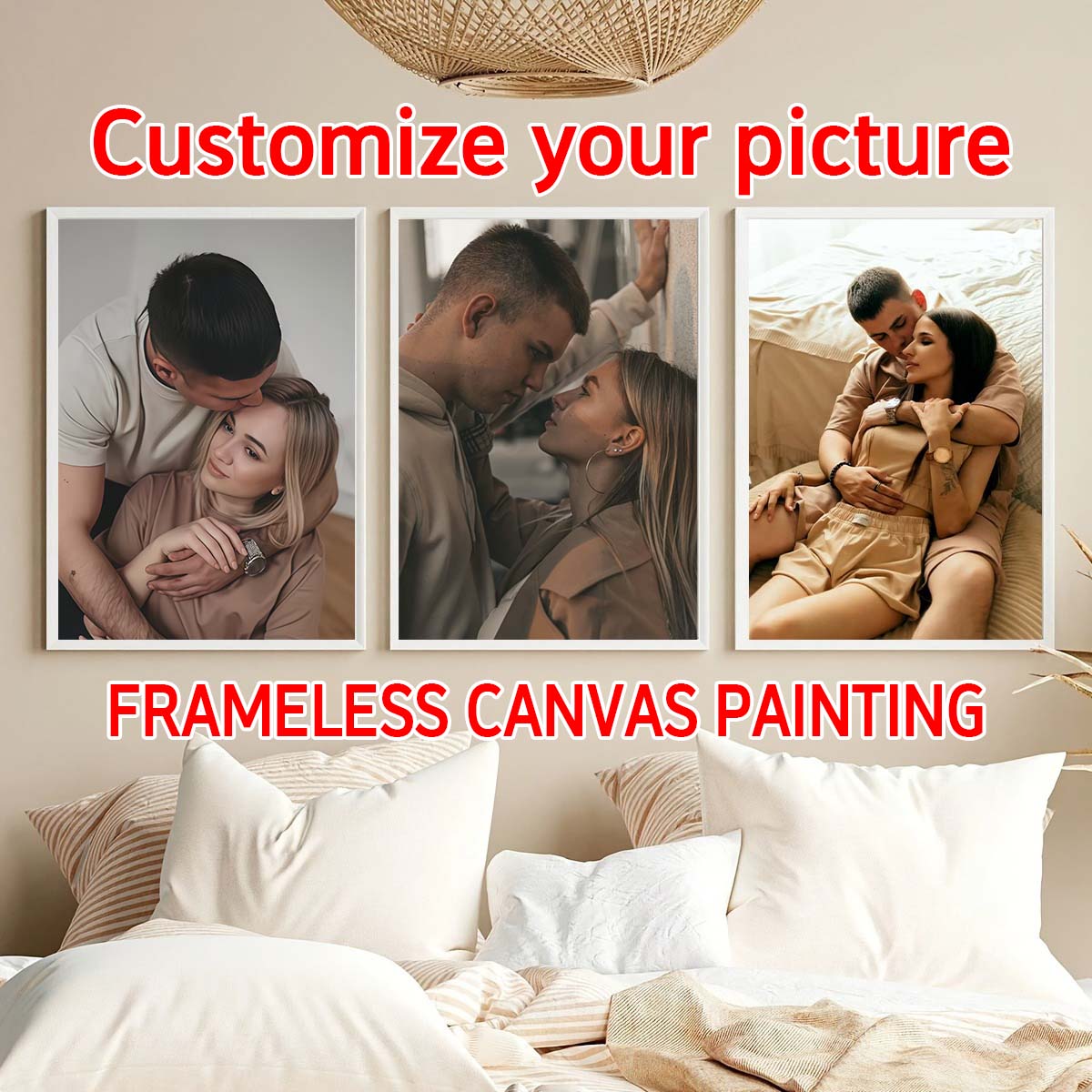 Home Textiles & Decorations - Triptik - 2D özel fotoğraf ahşap