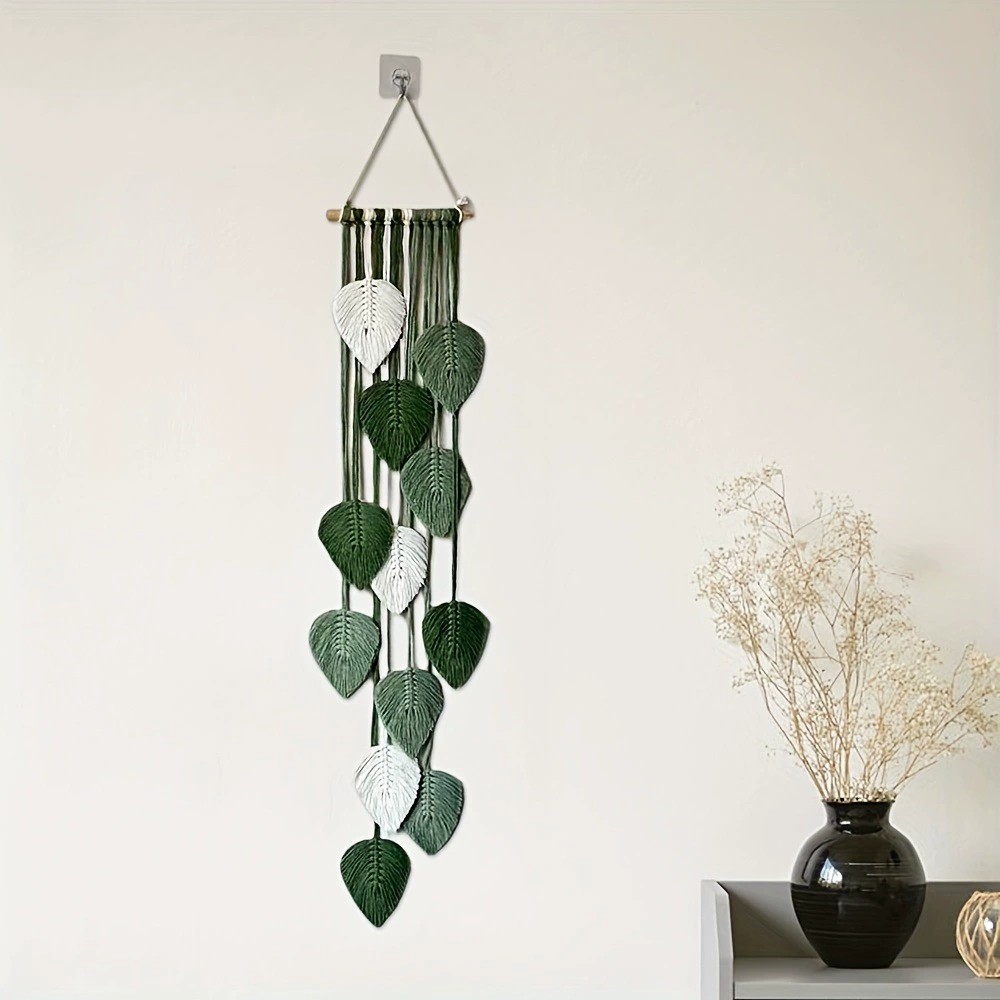 Home Art Textiles - El dokuması yaprak duvar süsü, yatak