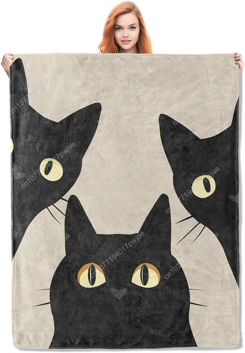 Home Textiles & Decorations - Komik Kedi Battaniyesi Kadınlar ve Kızlar