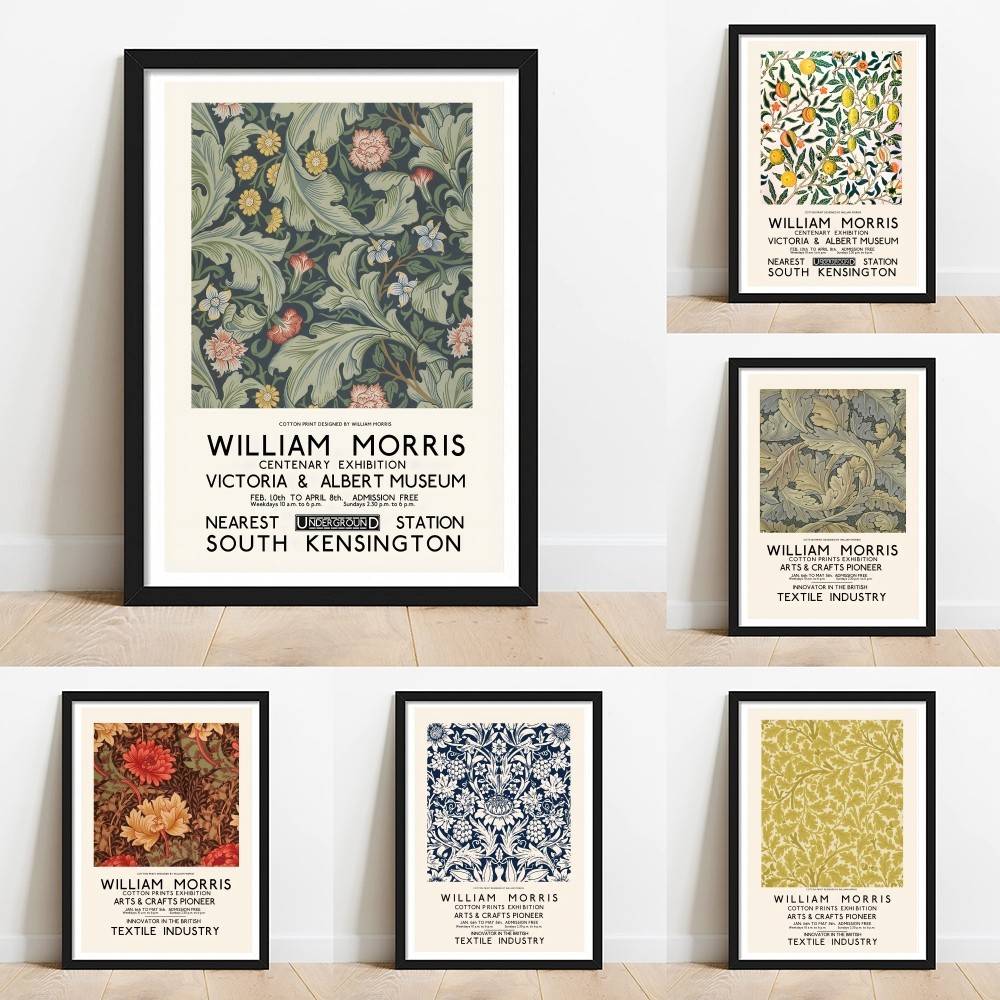 Home Textiles Exhibition - William Morris Vintage Çiçek Sergisi Kağıt