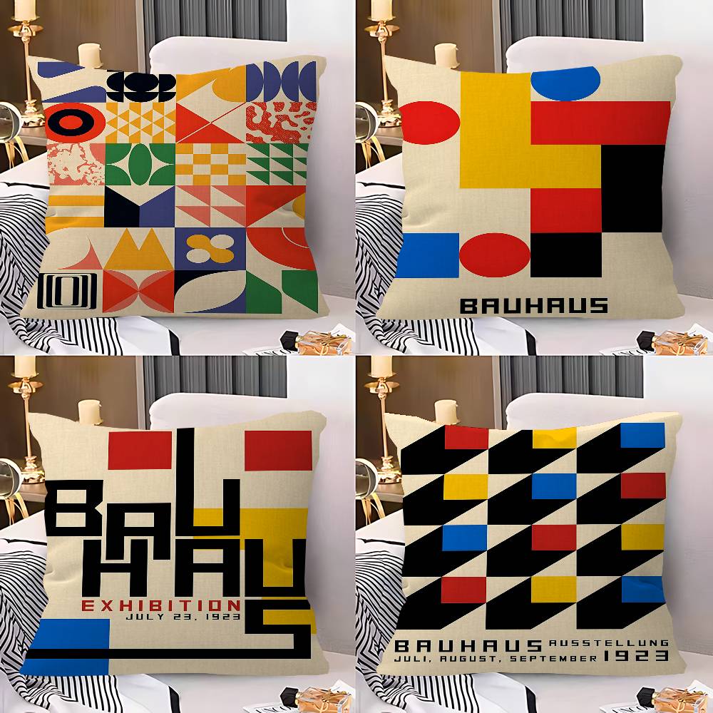 Home Textiles Exhibition - Soyut Bauhaus Sergisi Minder Örtüsü Araba