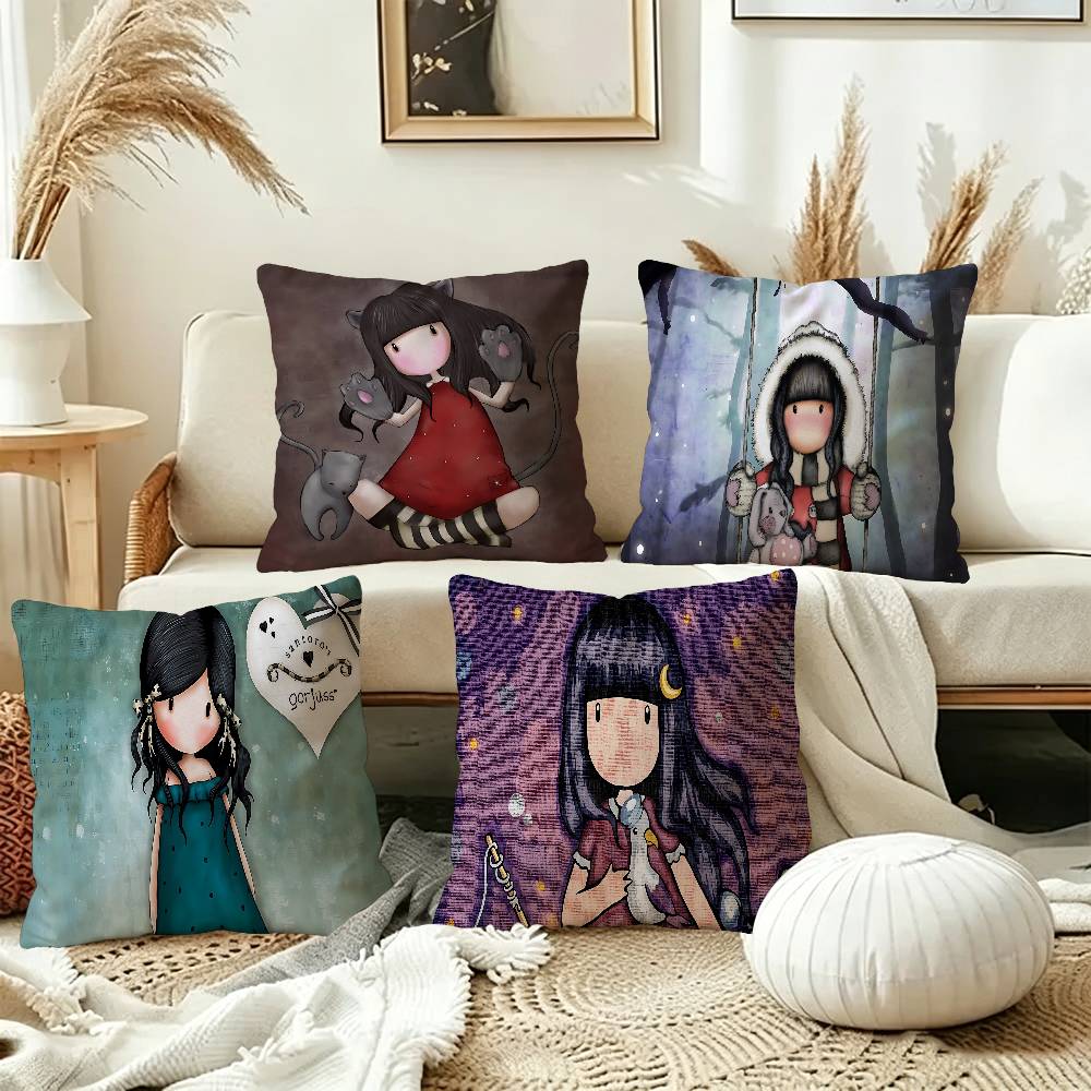 Home Textiles & Decorations - Sevimli Gorjusses Karikatür S-Santoro Minder Örtüsü