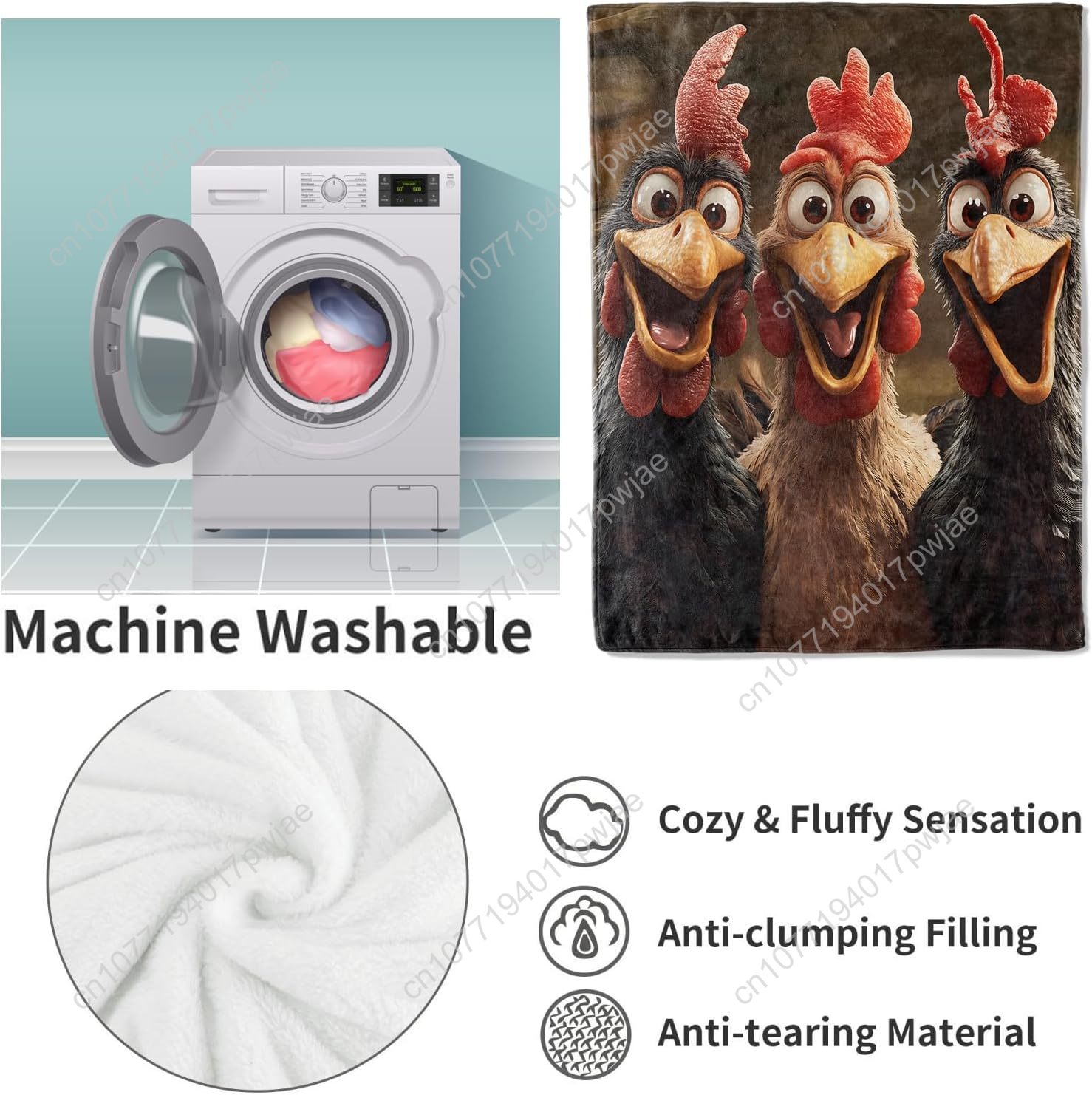 Tavuklar Battaniye Kadınlar iç - Home Textiles & Decorations incelemesi ve fiyatı