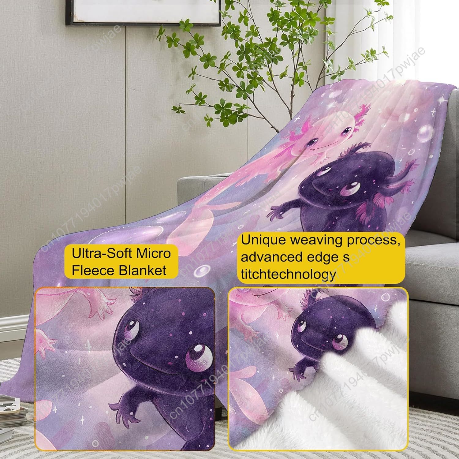 Axolotl Battaniyesi Sevimli Ax - Home Textiles & Decorations incelemesi ve fiyatı