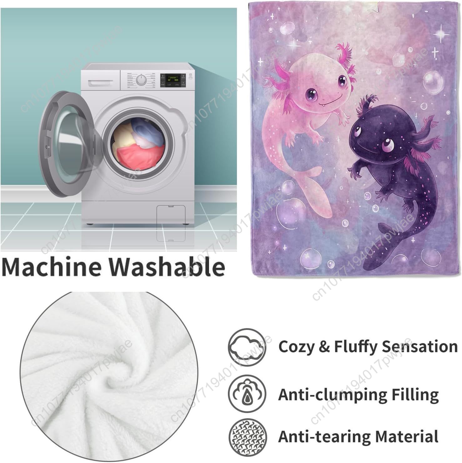 Axolotl Battaniyesi Sevimli Ax - Home Textiles & Decorations incelemesi ve fiyatı