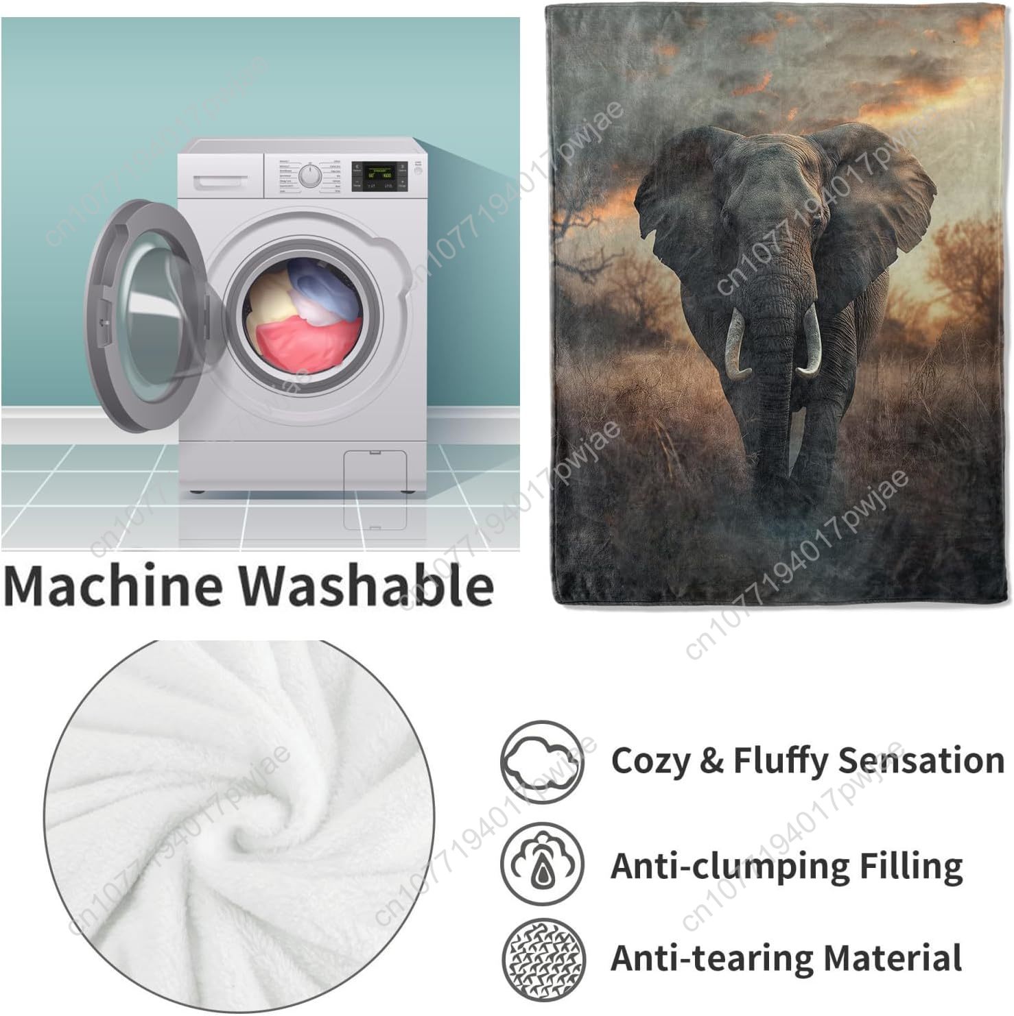 Fil Polar Battaniyesi, Gerçekç - Home Textiles & Decorations incelemesi ve fiyatı